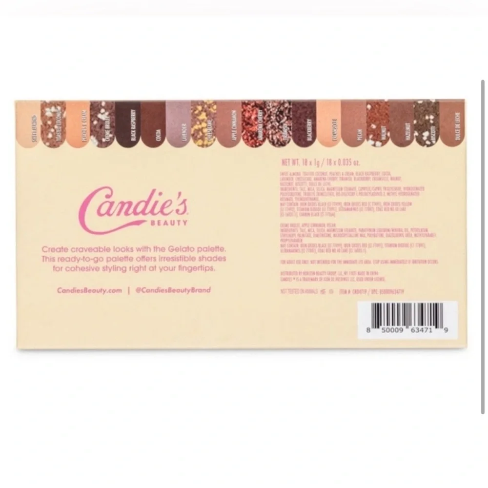 Candie’s Beauty Parlor Gelato Eyeshadow Palette – 18 Creamy & Shimmer Shades
